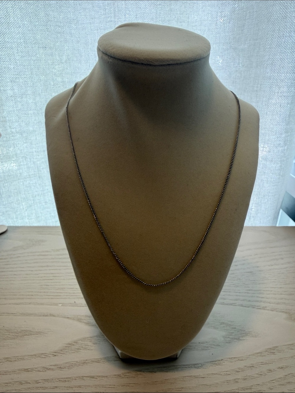 Fossil Silver Curb Chain Necklace